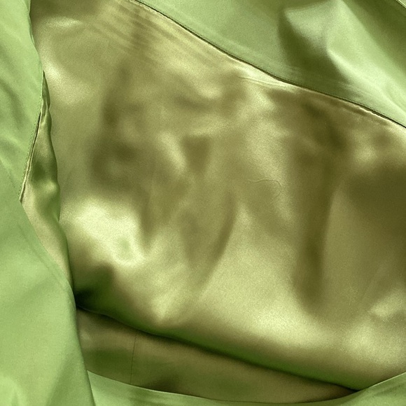 J Crew Grace Kelly Green Sleeveless Silk Faille Cocktail Tea Dress 6 TALL - Picture 9 of 9